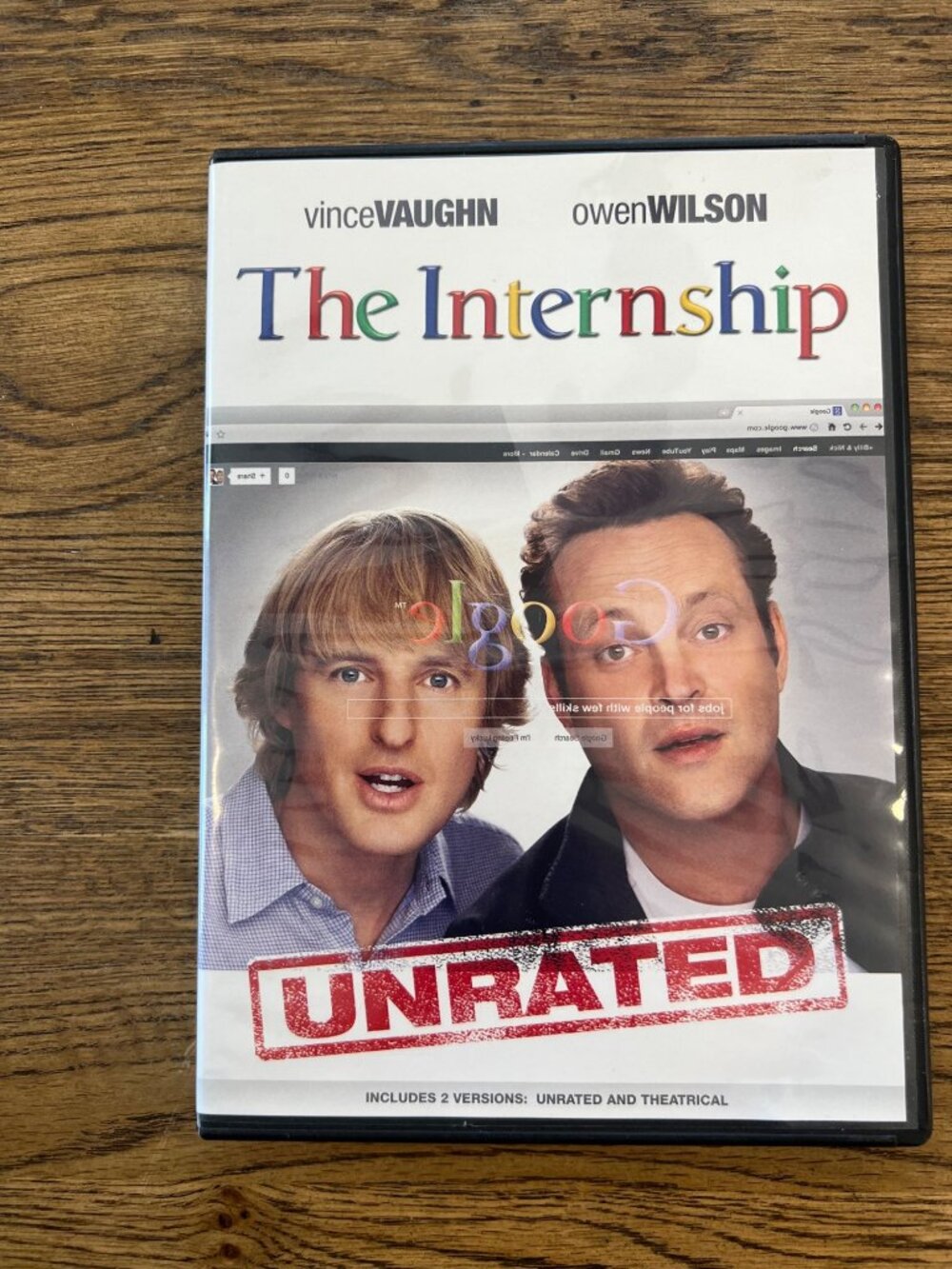 The Internship 2013 Movie DVD Unrated Edition Comedy